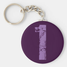 Eroded Style Number One Keychains