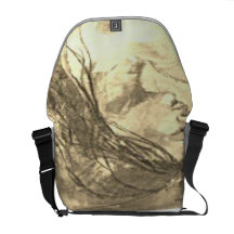 EROTICAs face design messenger bag