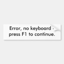 Erreur, aucun clavier - pressez F1 pour continuer Adhésifs Pour Voiture