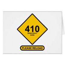 Error 410: Democracy Gone Greeting Card