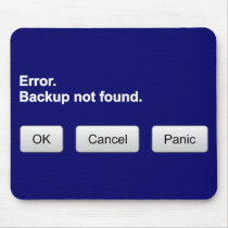 Error. Backup not found. OK Cancel Panic