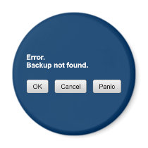 Error. Backup not found. OK- Cancel - Panic magnet