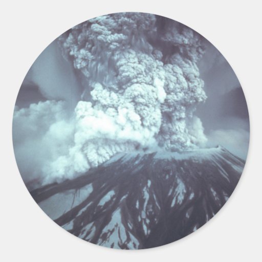 Eruption of Mount Saint Helens Stratovolcano 1980 Stickers