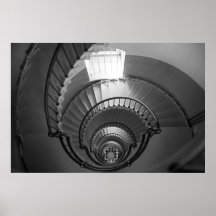 Escalier en spirale de B&W Posters