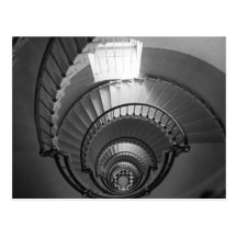 Escalier en spirale de phare de B&W Cartes Postales