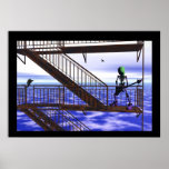 Escaliers à la nouvelle affiche de ciel