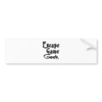 Escape Game Geek Bumper Stickers