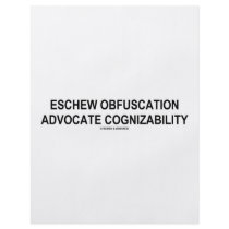 Eschew Obfuscation Advocate Cognizability Oxymoron