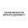 Eschew Obfuscation Advocate Cognizability Oxymoron Photo Card Template