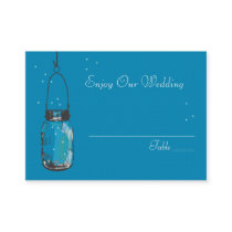 Escort Seating Card Fireflies & Mason Jar
