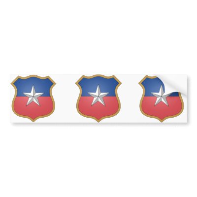 Escudo chile, Chile Bumper Stickers by bestflag