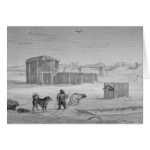 Eskimaux House, built of ice, Igloolik, 1822, from Card