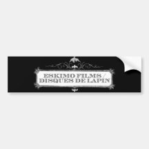 Eskimo Films/Disques de Lapin Dual Logo sticker Bumper Sticker