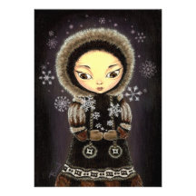 Eskimo girl invitation