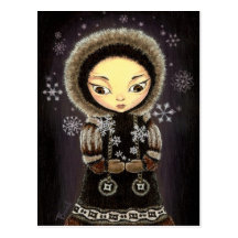 Eskimo girl postcards