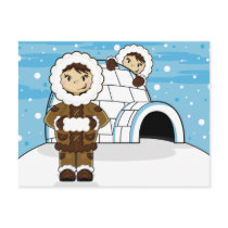 Eskimo & Igloo Postcard