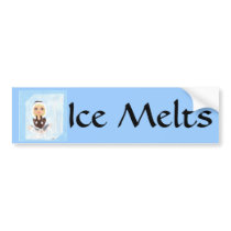 Eskimo in Ice Quantum Cutie Ice Melts Bumper Sticker