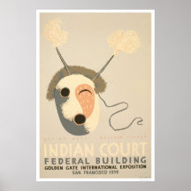 Eskimo Mask Golden Gate 1939 WPA Posters