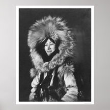 Eskimo Woman Wearing Fur Coat 1915 Posters