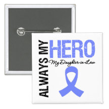 Esophageal Cancer Always My Hero My DaughterInLaw Pinback Buttons