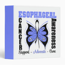 Esophageal Cancer Awareness Butterfly Binder