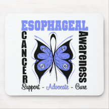 Esophageal Cancer Awareness Butterfly Mouse Mats