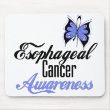 Esophageal Cancer Awareness Butterfly Mouse Pad