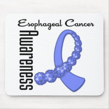 Esophageal Cancer Awareness Gemstone Ribbon Mouse Pads