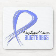 Esophageal Cancer Awareness Grunge Ribbon Mouse Mat