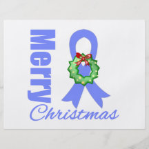Esophageal Cancer Awareness Merry Christmas Ribbon Personalized Flyer