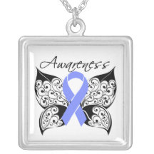 Esophageal Cancer Awareness Tattoo Butterfly Jewelry