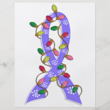 Esophageal Cancer Christmas Lights Ribbon Custom Flyer
