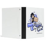 Esophageal Cancer Fist - Fight Like a Girl 3 Ring Binder