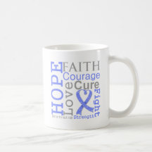 Esophageal Cancer Hope Faith Motto Coffee Mugs