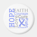 Esophageal Cancer Hope Faith Motto Fridge Magnets