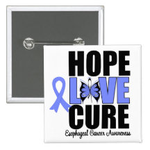 Esophageal Cancer Hope Love Cure Pin
