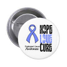 Esophageal Cancer Hope Love Cure Ribbon Pin