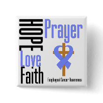 Esophageal Cancer Hope Love Faith Prayer Cross Pin