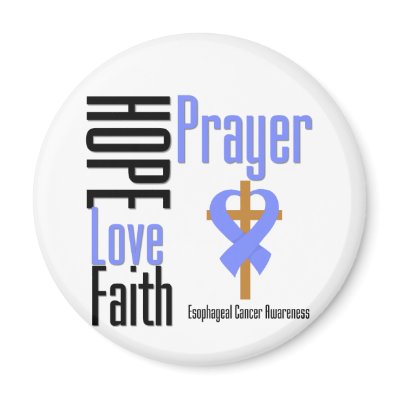 Esophageal Cancer Hope Love Faith Prayer Cross Fridge Magnet by giftsforawareness