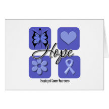 Esophageal Cancer Hope Love Inspire Awareness Card