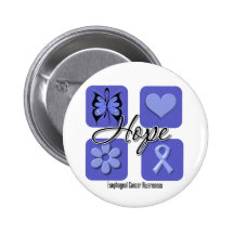 Esophageal Cancer Hope Love Inspire Awareness Pins