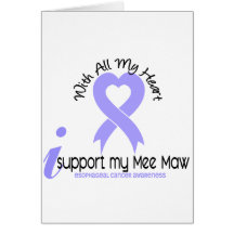 Esophageal Cancer I Support My Mee Maw Greeting Card