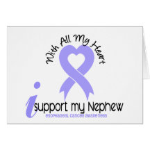 Esophageal Cancer I Support My Nephew Greeting Cards