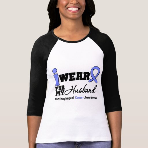 Esophageal Cancer Periwinkle Ribbon For My Husband T-shirts