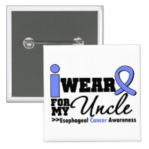 Esophageal Cancer Periwinkle Ribbon For My Uncle Pin