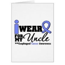 Esophageal Cancer Periwinkle Ribbon For My Uncle Cards