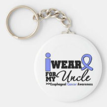 Esophageal Cancer Periwinkle Ribbon For My Uncle Key Chains