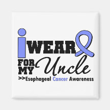 Esophageal Cancer Periwinkle Ribbon For My Uncle Fridge Magnet