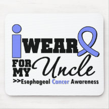 Esophageal Cancer Periwinkle Ribbon For My Uncle Mouse Pads