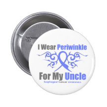 Esophageal Cancer Periwinkle Ribbon Uncle Pin